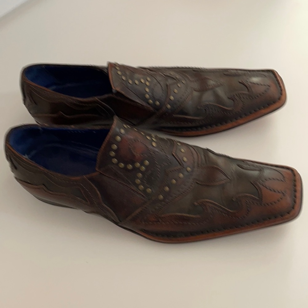 Mark Nason Dark Brown Embellished Loafers